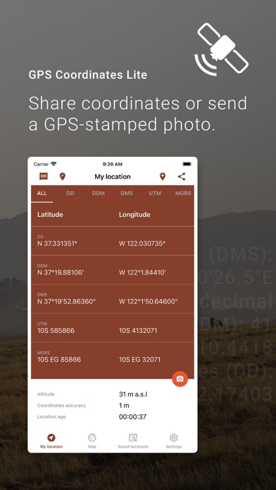 My GPS Coordinates Lite Screenshot