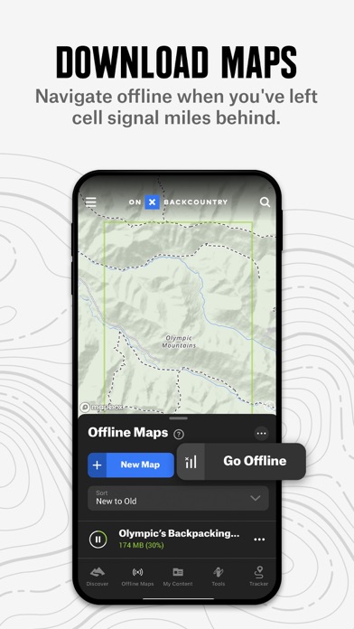 onX Backcountry Trail Maps GPS Screenshot