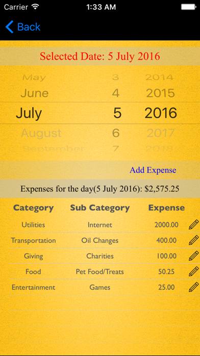 Monthly Expenses Lite: Tracker Screenshot