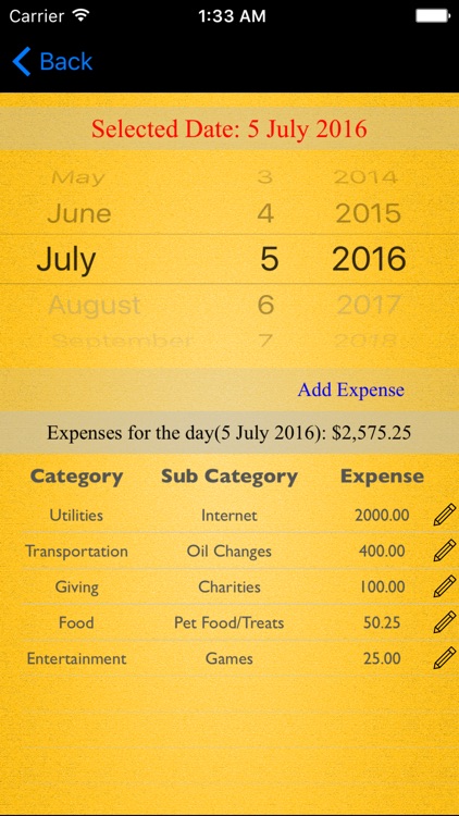 Monthly Expenses Lite