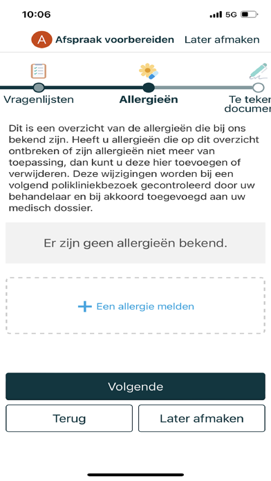 Mijn Dossier Amsterdam UMC Screenshot