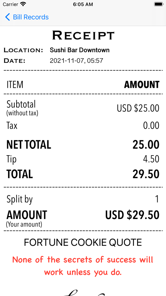 #5. Tip Calculator and Bill Report (iOS) 由: 伟 孙