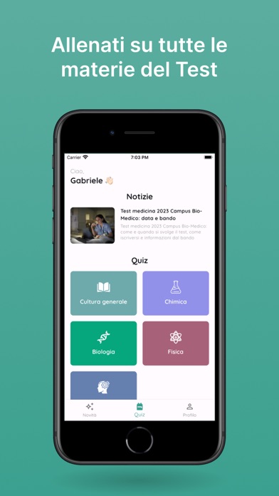 JustMed - TOLC Medicina Screenshot