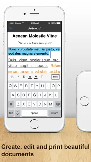 Captura de pantalla de Documents Pro - Files Editor en iPhone 2