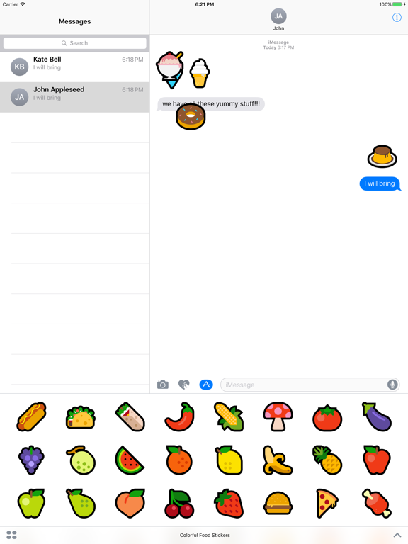 Screenshot #5 pour Colorful Food Stickers