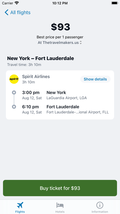 Flights at low prices Screenshot