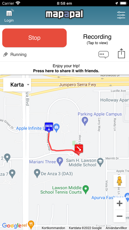 #2. Mapapal -Real Time GPS Tracker (iOS) 由: Jan Asmundsson