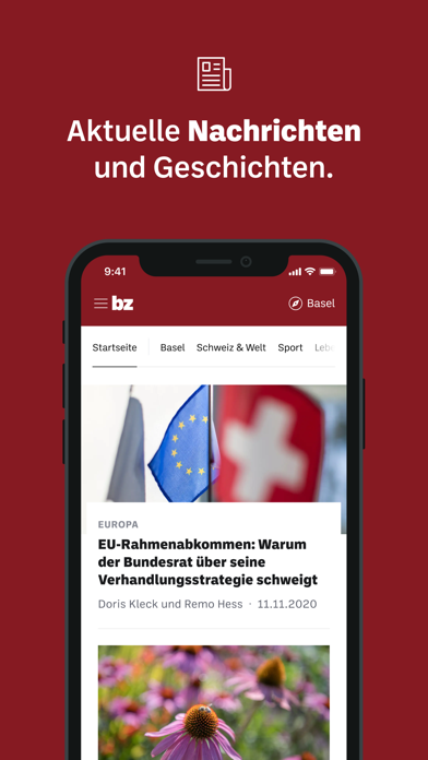 Screenshot #1 pour bz Zeitung aus Basel - News