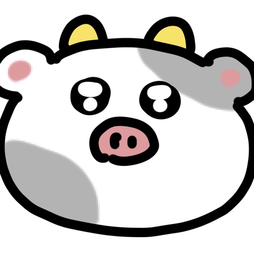 animated cow sticker