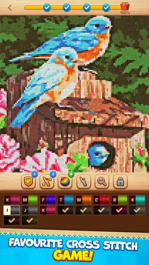 Cross-Stitch: Coloring Book screenshot 4