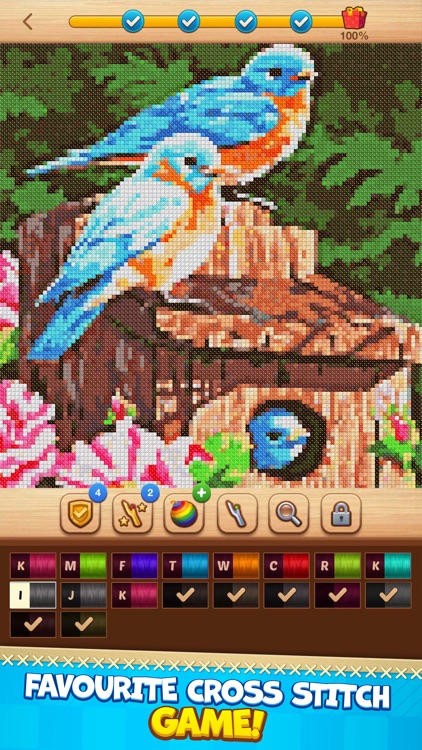 Cross-Stitch: Coloring Book screenshot-3