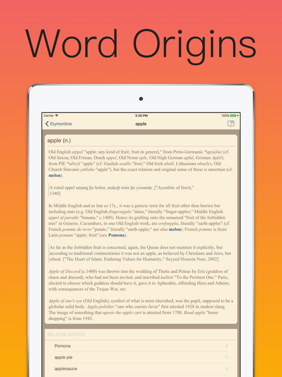 Screenshot #4 pour Etymonline English Dictionary