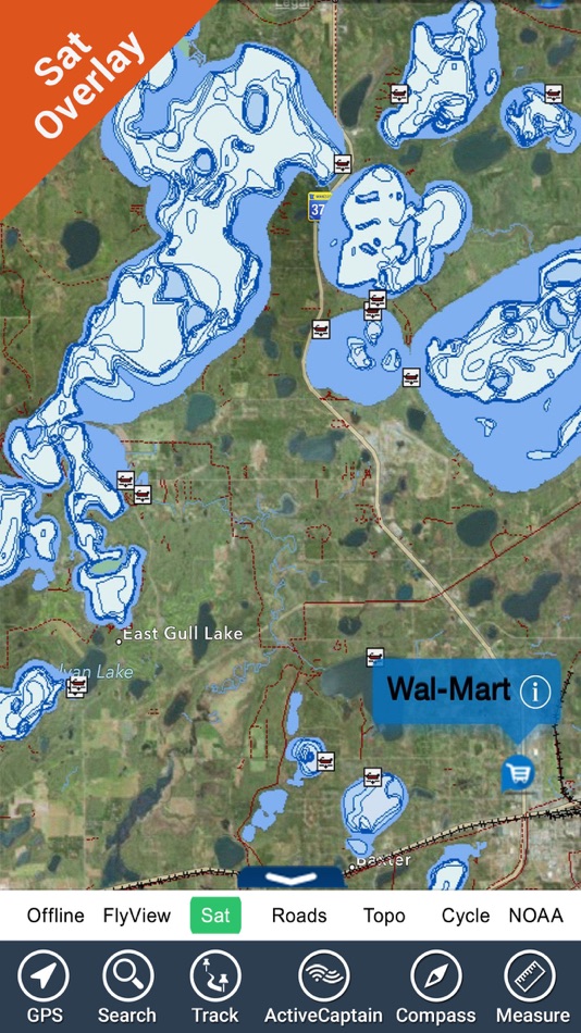 Maine Lakes - GPS fishing maps - 5.5.1 - (iOS)
