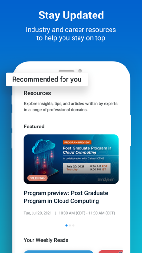 Simplilearn captura de tela