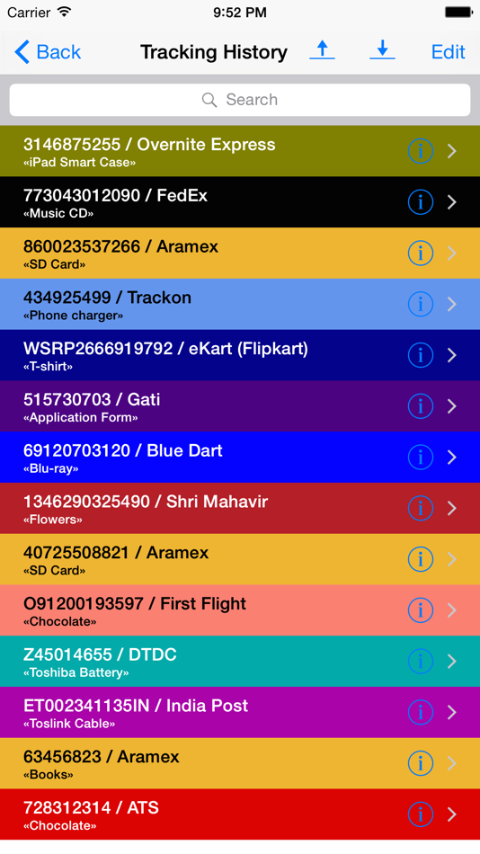 #2. Courier Tracker »Multi« (iOS) 来自: Mohan Noone