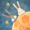 This is a sweet game in which the player control a rabbit running around the moon with another rabbit (his/her lover)