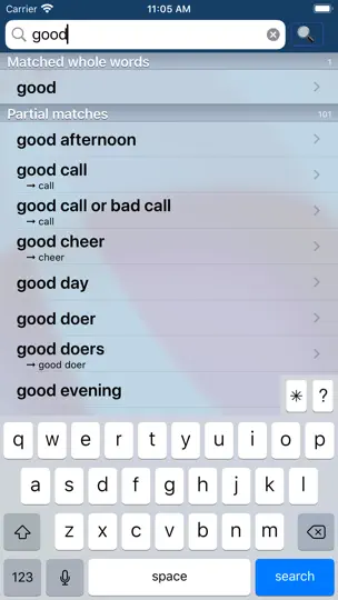 Captura de pantalla de Oxford Deluxe (ODE And OTE) en iPhone 3