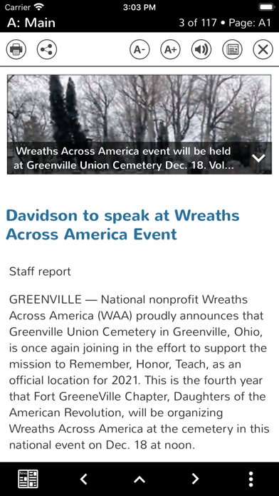 Greenville Daily Advocate Screenshot