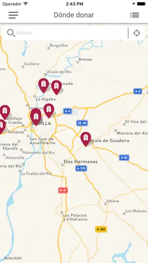 Captura de pantalla de Dona Sangre Andalucía en iPhone 2