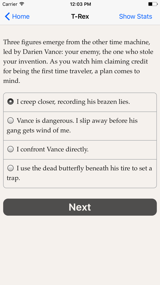 #4. T-Rex Time Machine (iOS) Podle: Choice of Games LLC