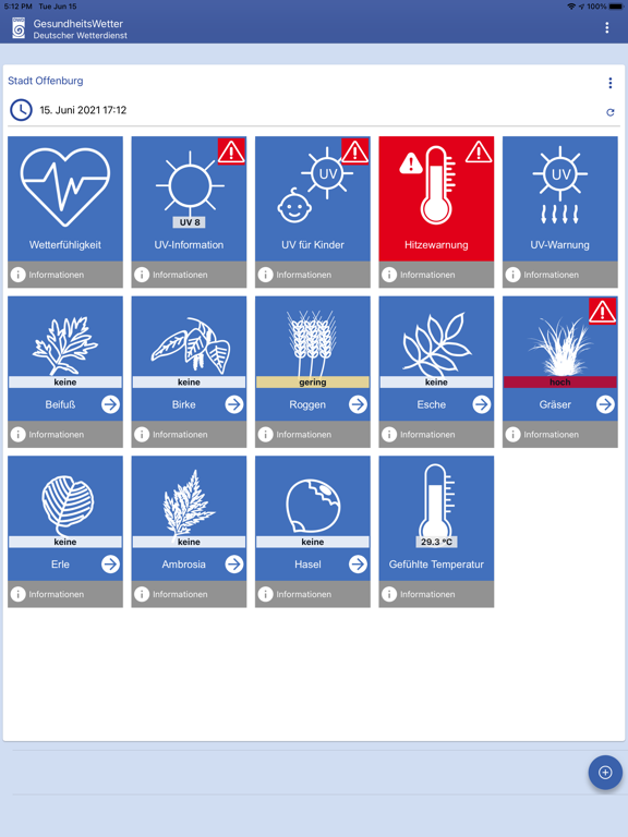 GesundheitsWetter screenshot 2
