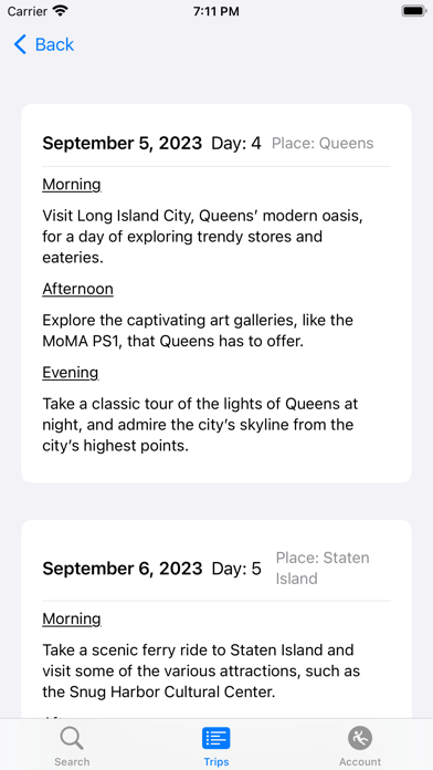 Nomad: Itinerary Planner Screenshot