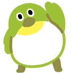 autocollant de moineau vert