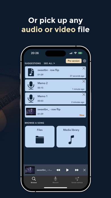 Music Memos - Chords & Lyrics Screenshot