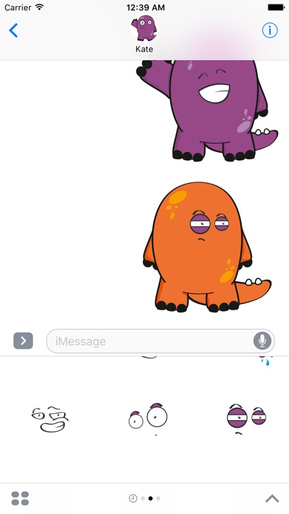 Purple Monster Sticker Pack screenshot-4