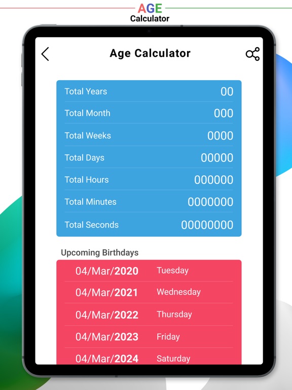 Screenshot #6 pour Age & Birthdate Calculator