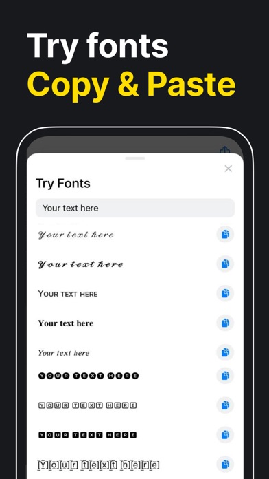 Fonts for iPhone & Keyboards Screenshot