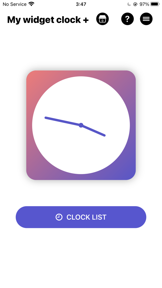 #1. My widget clock + (iOS) 由: Daisuke Katayama