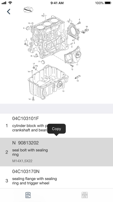 Car parts for Seat diagrams Screenshot
