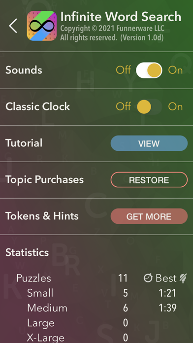 Word Search + Infinite Puzzles Screenshot