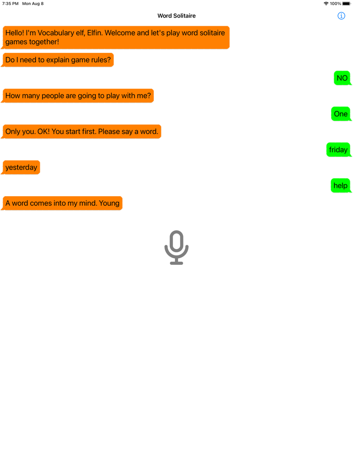 Voice Word Solitaire