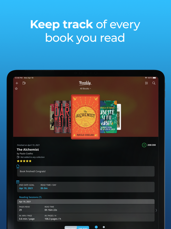 Bookly: Book tracker managerのおすすめ画像1