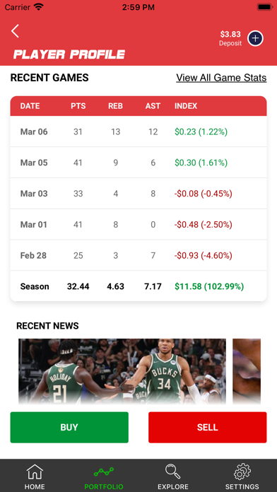LeagueStock Screenshot