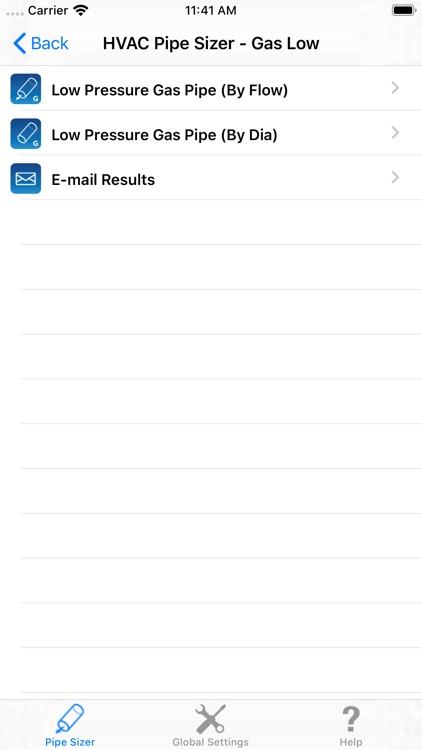 HVAC Pipe Sizer - Gas Plus