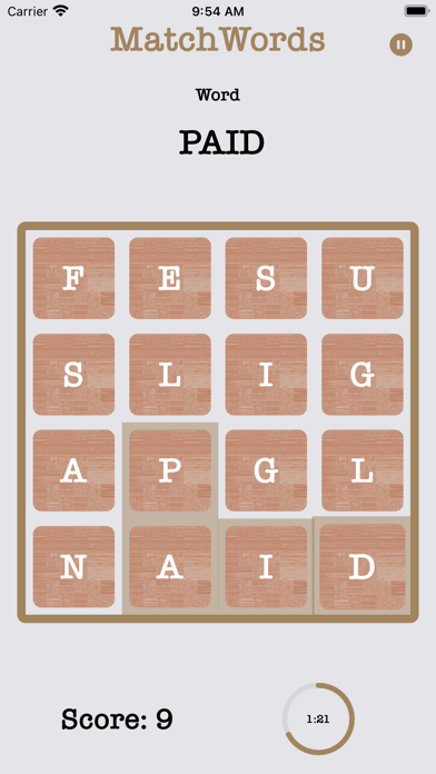 MatchWords: build words Screenshot
