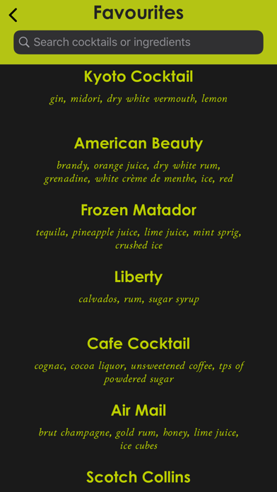 Cocktail Manual: Drink Recipes Screenshot