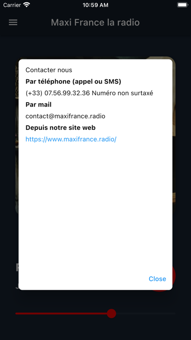 Maxi France radio Screenshot