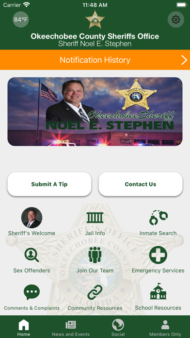 Okeechobee County Sheriff Screenshot