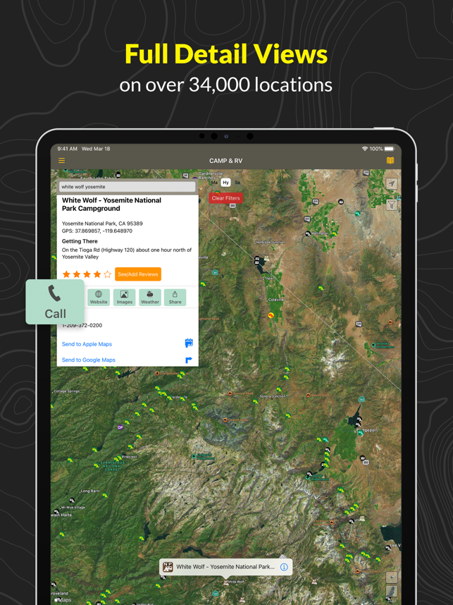 ‎Allstays Camp & RV - Captura de pantalla de mapes de carreteres