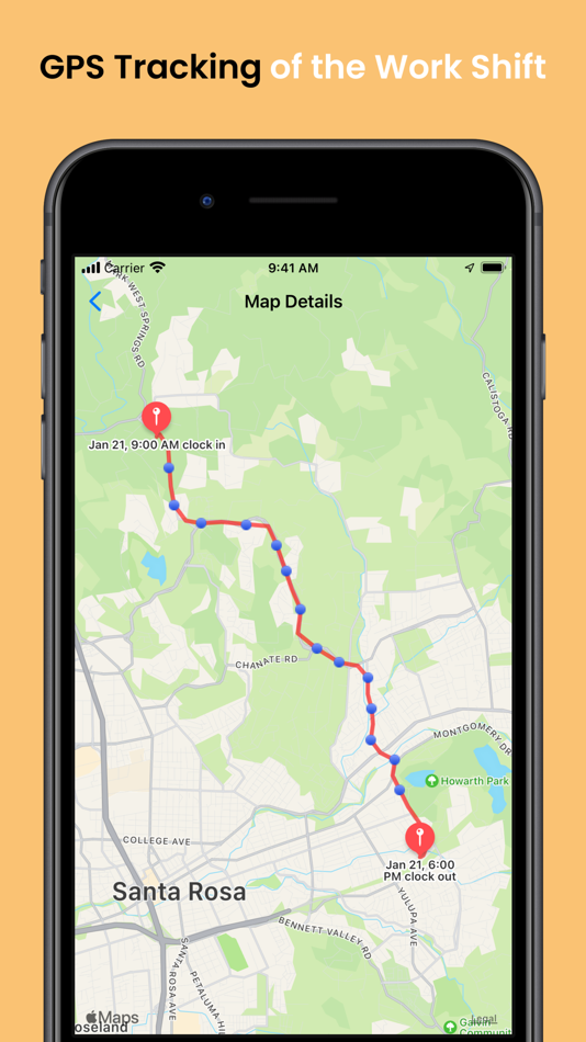 #2. Breeze Clock GPS Time Tracker (iOS) 由: Elemental Ridge Ltd.