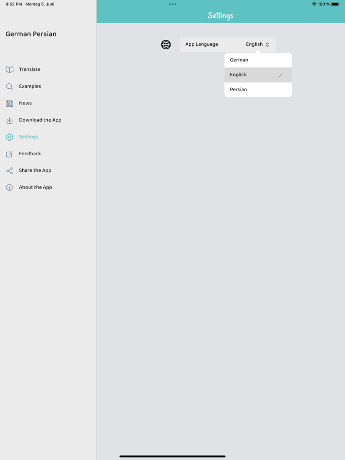 German Persian Words Master