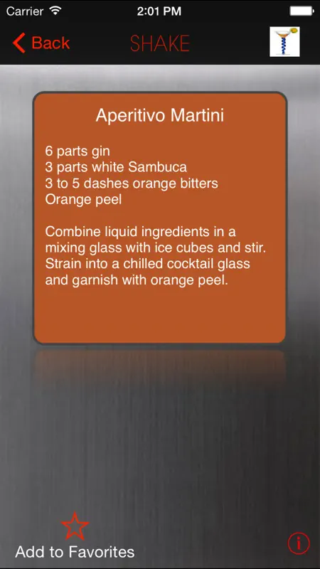 SHAKE: Martini Recipes screenshot 3 of 5