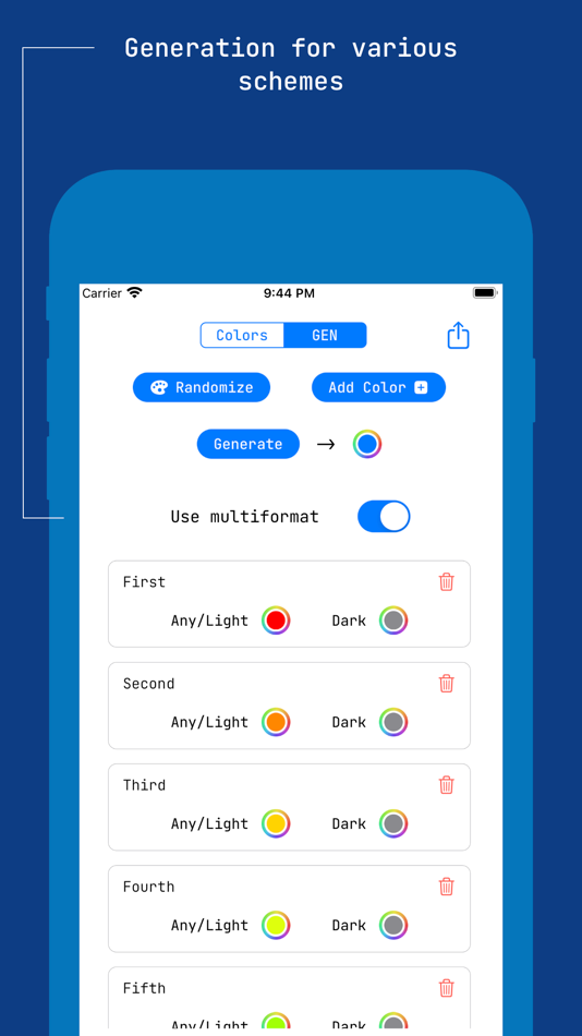 #3. ColorsGen (iOS) Podle: ONLYAPPS