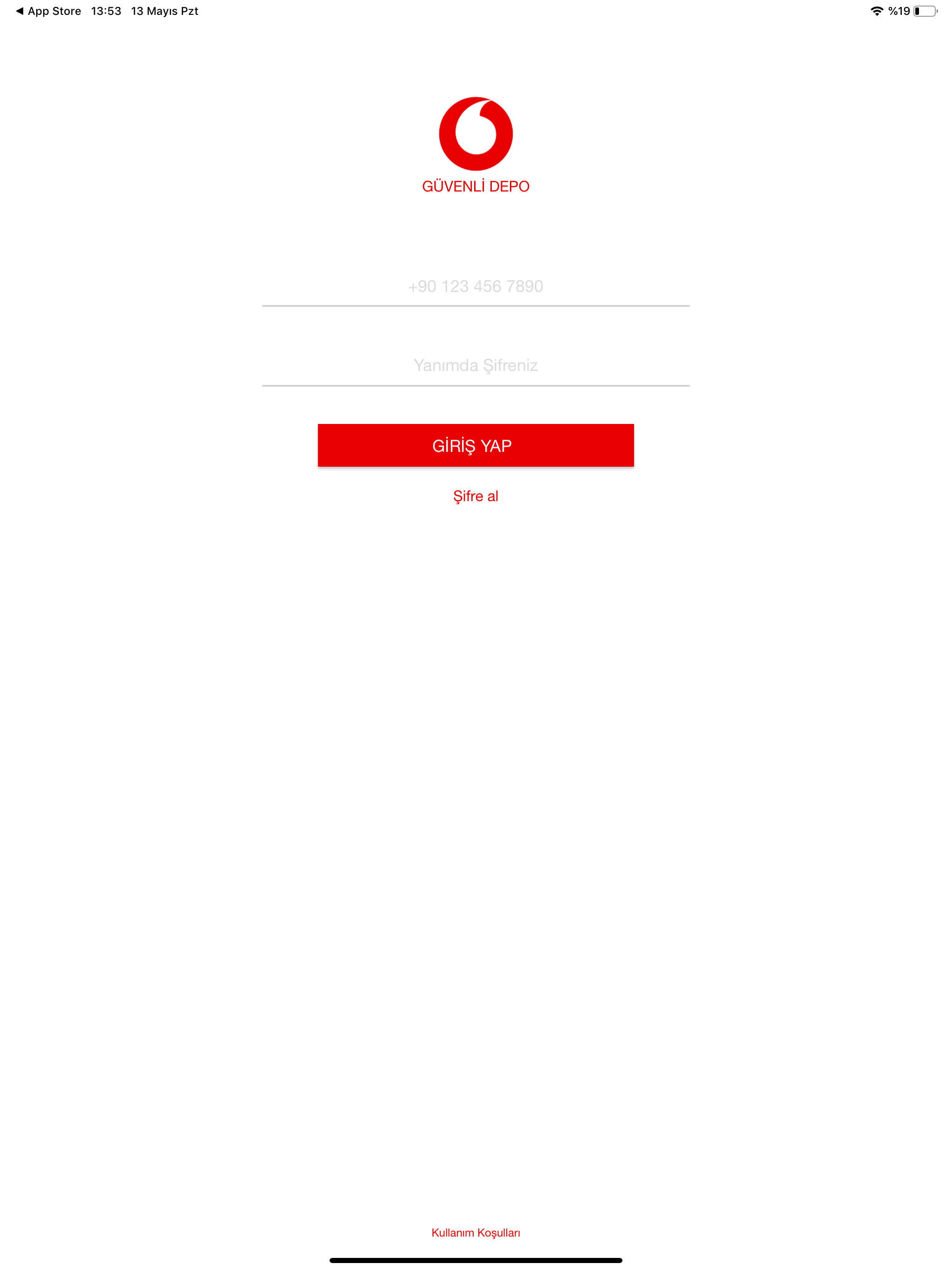 Vodafone Güvenli Depo