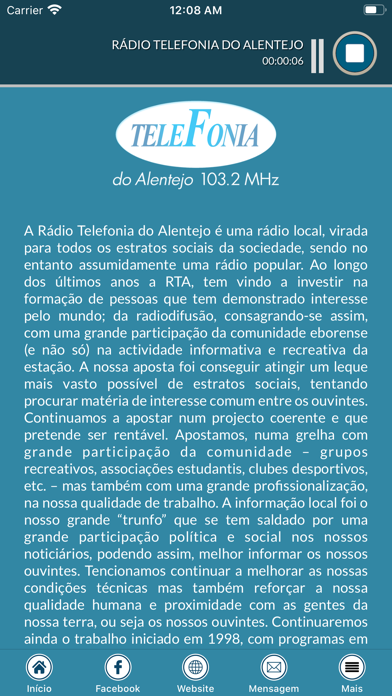 Screenshot #2 pour Rádio Telefonia do Alentejo