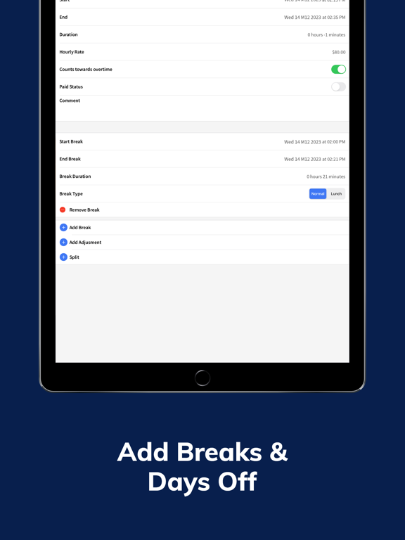 Screenshot #6 pour Work Hours Tracker: Timesheet